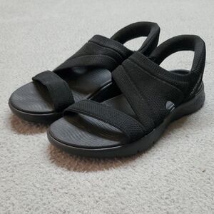 Skechers Women's Black Knit Sandals Size 9